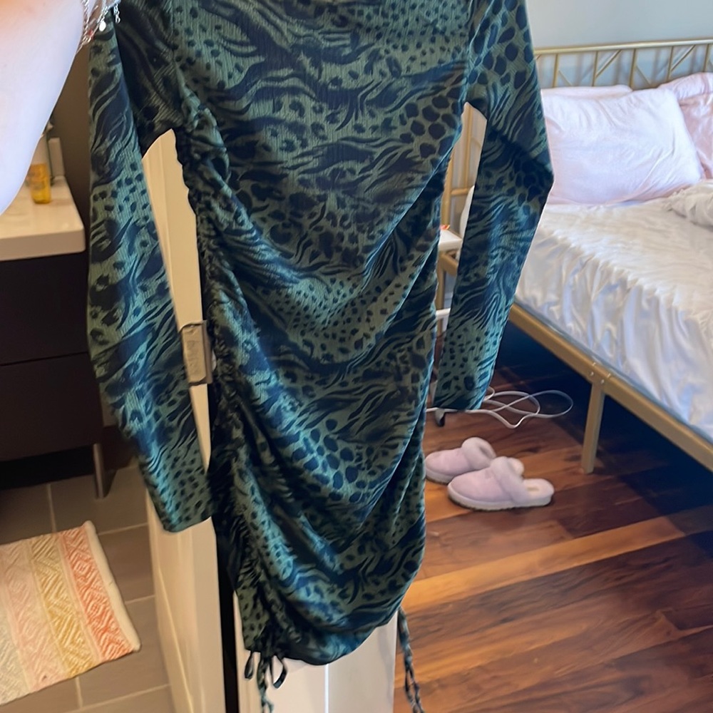 Top shop leopard print body con dress